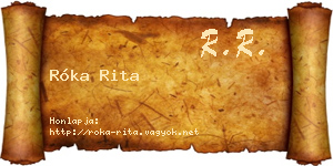 Róka Rita névjegykártya